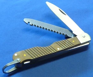 Kinder Schnitzmesser Taschenmesser Klappmesser mit Säge Griff Holz 375 - Bild 1 von 9