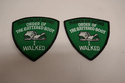 Pair of Order Of The Battered Boot I Walked  March Of Dimes Sew-On Patch - Image 1 of 3