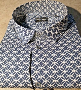 NWT Patrizia PEPE men's Size 56(2XL) Long sleeve button down shirt Abstract Sli - Picture 1 of 16