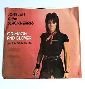 Joan Jett & the Blackhearts Crimson & Clover 45 RPM 1982 Single with Pic Sleeve - Picture 1 of 4