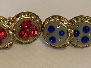 Cufflinks Unique Rhinestone crystal Clay hand finished Weddings Favours - Picture 1 of 17