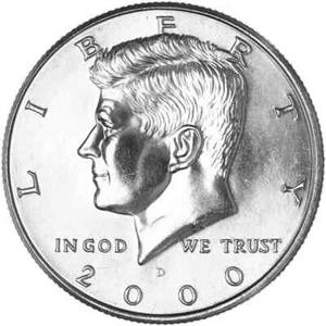2000 D Kennedy Half Dollar Uncirculated US Mint - Picture 1 of 2