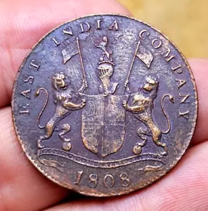 Gorgeous Admiral Gardner Shipwreck Coin British India 20 Cash dated 1808 - Picture 1 of 3
