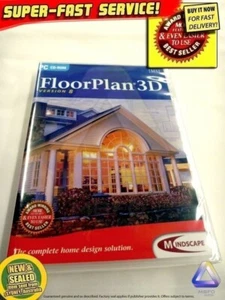 FLOORPLAN software for Windows PC (NEW) 3D+2D CAD design floor plan building DIY - Photo 1/2