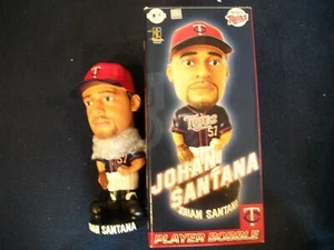JOHAN SANTANA #57 BOBBLE-HEAD MINNESOTA TWINS SGA Limited Edition 646/1008 NEW - Picture 1 of 3