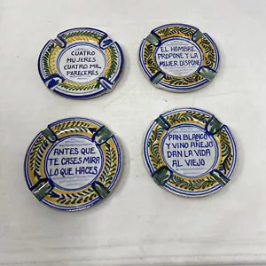 Cenicero de cerámica Mensaque Rodriguez Triana Sevilla España vintage lote de 4 - Imagen 1 de 13