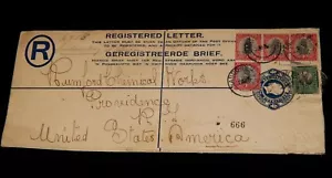 Vintage Cover,1928, SANDOWN BAY, SOUTH AFRICA,REGISTERED, To Providence, RI - Picture 1 of 7