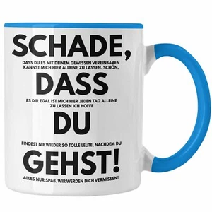 Trendation - Schade Dass Du Gehst Jobwechsel Tasse Geschenk Kollegin Kollege Lus - Bild 1 von 49