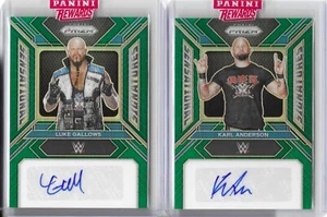 2024 Prizm WWE Luke Gallows & Karl Anderson Green Sensational Signatures Autos - Picture 1 of 2