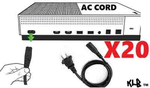Lot of 20 Microsoft XBOX ONE S Go AC Power Adapter Cable Cords Plug-In 6 Feet - Picture 1 of 4