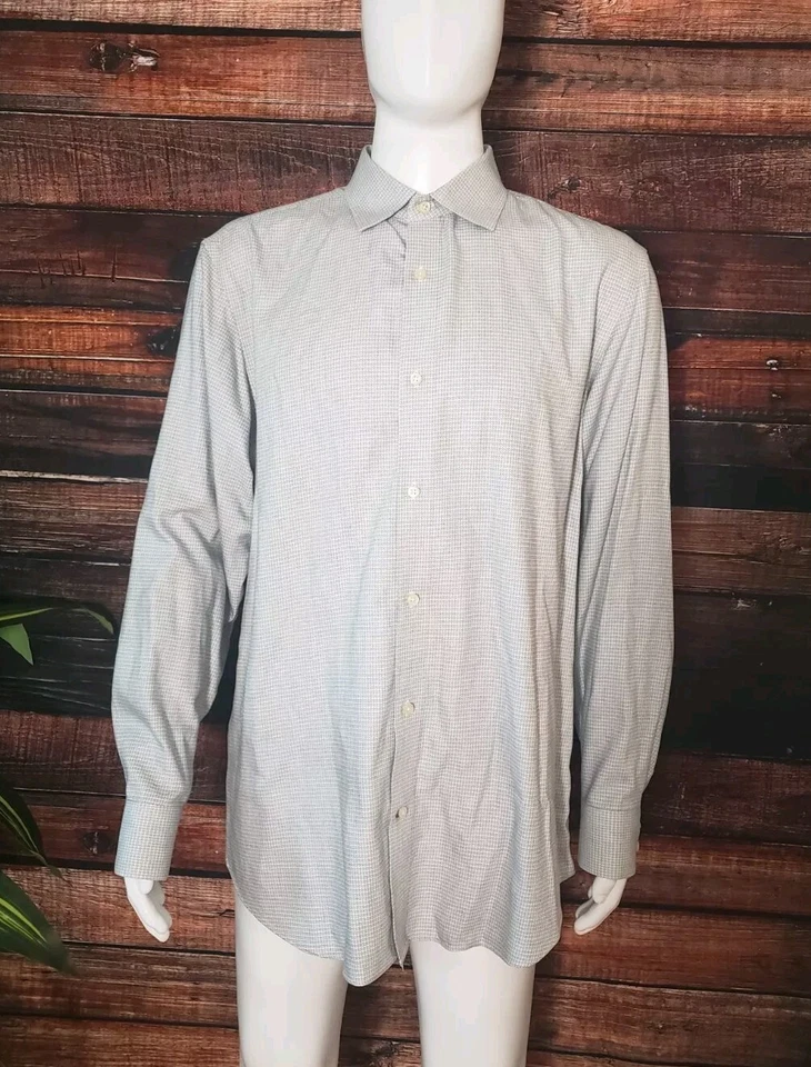 Banana Republic Shirt XL Slim Button Up No Iron Micro Tile Cotton BR Mens - Image 1 of 4