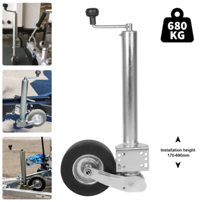 Automatik Stützrad Schwerlast 680kg - PKW Anhänger Trailer Rad 200x60mm 2025 Neu - Bild 1 von 4