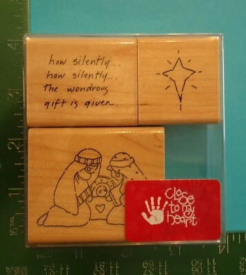 CÓMO SILENCIOSAMENTE - Juego de sellos de goma para belén de Navidad de Close to My Heart Foto 1 de 2