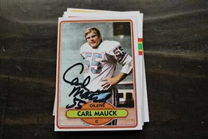 CARL MAUCK HOUSTON OILERS CARTOLINA CALCIO VINTAGE AUTOGRAFATA   - Foto 1 di 1