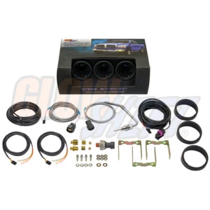 GLOWSHIFT TINTED 7 COLOR DIESEL GAUGE SET BOOST PYROMETER EGT 100 PRESIÓN DE COMBUSTIBLE - Imagen 1 de 5