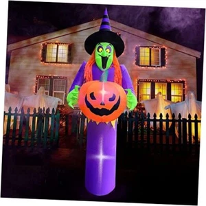 10FT Halloween Inflatables Decoration Witch,Build-in LED Lights as show - Picture 1 of 6