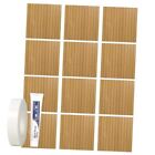  Wood Panels for Wall, 12 PCS Cuttable Panels 11.8 x 11.8 inch Oak Brown