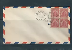 USA SC # 657 Sullivan Expedition Binghamton NY Cancel FDC. Block 4 . NO cachet - Picture 1 of 1