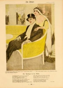 SIMPLICISSIMUS 1913 BY DUDOVICH IM FONER ON LINEN ORIGINAL - Picture 1 of 1