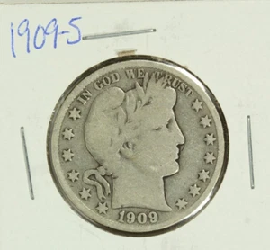 1909-S Barber Half Dollar : Very Good VG - Bild 1 von 2