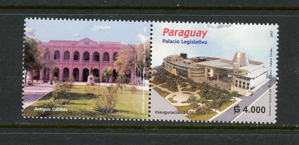 R1706 Palacio Legislativo Paraguay 2003 - único con etiqueta MNH Foto 1 de 1