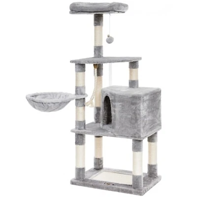 FEANDREA Cat Tree Scratching Post Activity Centre Sisal Bed Climbing Toys Pet