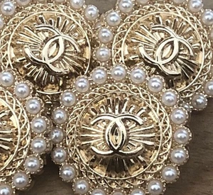 Nähen Knöpfe Chanel Ersatzknopf 16 mm Basteln Kleidung Schmuckherstellung 5 Stück - Bild 1 von 6