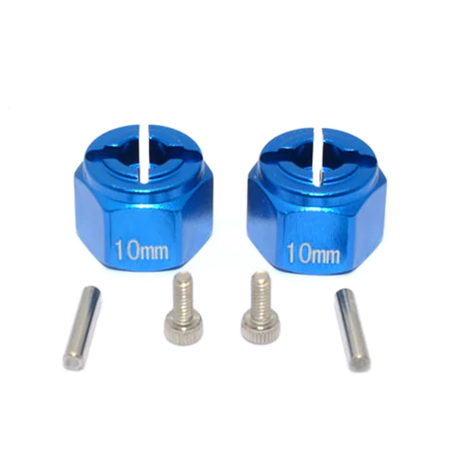 GPM Racing Aluminum Hex Adapter (12X10mm) Blue : Tamiya Wild Willy 2 - Image 1 of 1