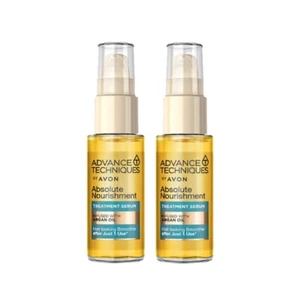AVON Advance Techniques Absolute Nourishment Hair Serum- Argan Oil 1 oz X 2 CT - Picture 1 of 12