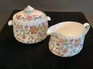 MINTON - "HADDON HALL" - ZUCKERDOSE & SAHNEKÄNNCHEN - M16 - Bild 1 von 4