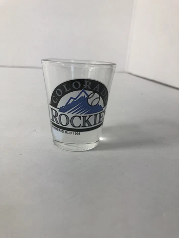 VINTAGE 1990's Colorado Rockies 1st Logo 4 Inch Hi Ball Glass! Cover