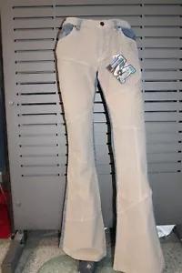 mogul Jeans TENA-COOL Nuevo Cord Jeans Mix Beige Azul Vintage Años 90 - Imagen 1 de 5