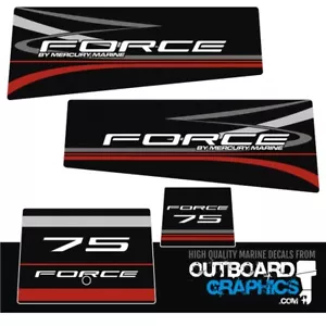 Kit de calcomanías/pegatinas fueraborda Mercury Force 75 hp - Imagen 1 de 1