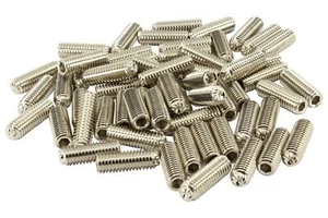 Hex Head Threaded Steel Pole Slugs for slug side bobbins Qty 60 - Nickel - Picture 1 of 2