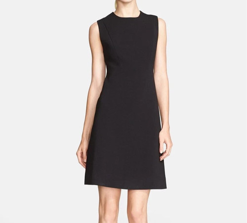 Abito nuovo KATE SPADE SICILY nero senza maniche elasticizzato tubino A Line taglia US 10