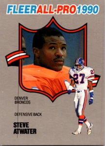 Steve Atwater 1990 Fleer #21 All-Pro Football Karte - Bild 1 von 2