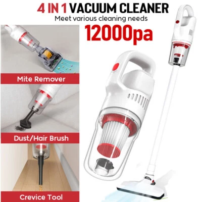 Cordless Stick Vacuum Cleaner 4-IN-1 Stick Handheld Carpet Pet Car Home Floor - Image 1 of 4