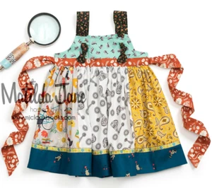 Girls Matilda Jane Platinum Family Farm Smart Knot Dress Size 8 NWOT Cats, owls - Picture 1 of 7