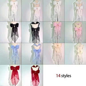 Ruffle Wedding Bow with Ruffles Tulle Lolita Bridal Knot Bridal Accessories - Picture 1 of 25