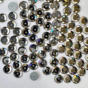 100 x Vintage Swarovksi 3112 Lochrosen 5mm sew-on stones/jewels - Black Diamond. - Picture 1 of 3