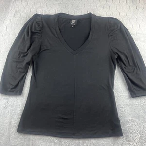 Stitch Fix Bobeau 3/4 Length V Neck Black Shirt Women's Size Small - Picture 1 of 6