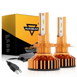 2X AUXBEAM H7 LED Headlight Bulb Kit High Low Beam 6500K Super White 52W 10000LM - Picture 1 of 12