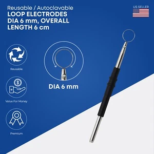 Reusable Loop Electrodes 1/4" Loop Electrosurgical Electrode Standard Shaft - Picture 1 of 2