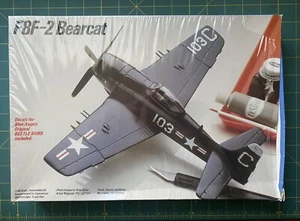 Vintage 1984 Testors Grumman f8f-2 Bearcat 1/48 Scale Model Airplane kit #589 - Picture 1 of 4