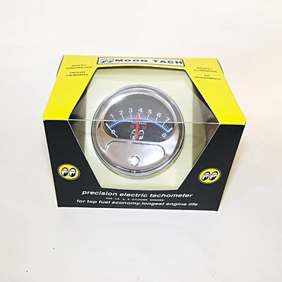 Mooneyes Half Sweep Tachometer - For 4, 6 or 8 Cylinder Engines-12V - Moon Tach  - Bild 1 von 3