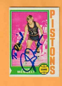 John Mengelt Detroit Pistons AUTO Signed 1974-75 Topps Auburn Tigers 5A - Picture 1 of 2