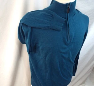 Jos. A. Polo uomo Bank quarto zip manica lunga taglia large - Foto 1 di 6