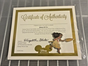 Disney Movie Club Moana VIP Pin mit Echtheitszertifikat - Bild 1 von 3