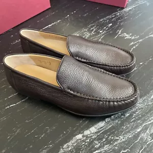 Bally Craxon Deer Grained Loafer Coffee Sz 9 Swiss Made - Picture 1 of 9