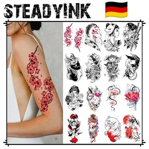 Tatuajes temporales dragón japonés geisha itachi tatuaje pegatinas - SteadyINK - Imagen 1 de 33